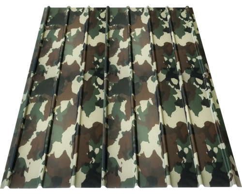 Tôle trapézoïdale avec motif camouflage