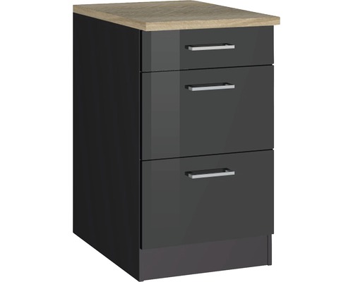 Auszugschrank Held Möbel Mailand Breite 50 cm grau 435.1.6211