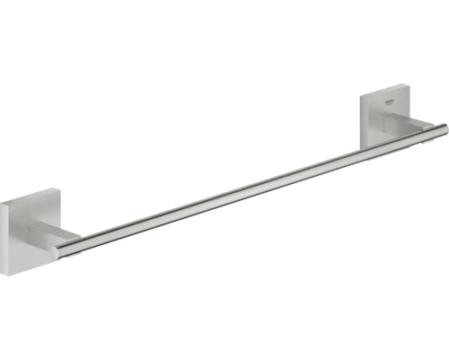 Porte-serviettes Grohe Quickfix Start Cube 46,2 cm supersteel mat 40987DC0 Porte-serviettes en métal pour montage mural