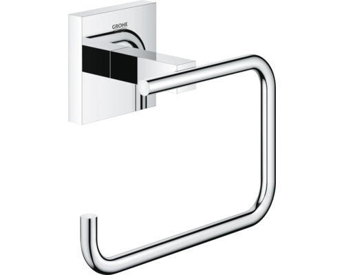 Dérouleur de papier toilette Grohe Quickfix Start Cube chrome brillant 40978000 Logo Grohe. Porte-papier toilette en métal pour montage mural.