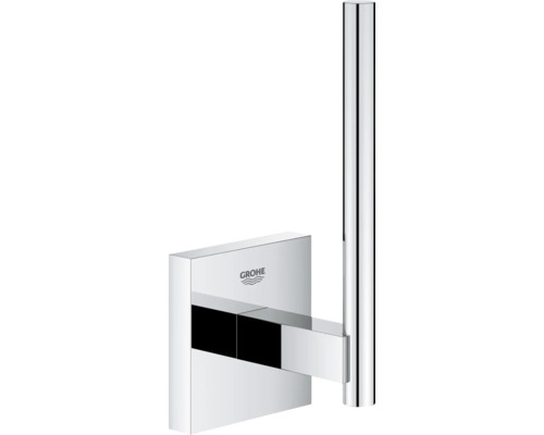Stockeur de papier toilette Grohe Quickfix Start Cube chrome brillant 40979000 Logo Grohe avec plaque de commande pour réservoirs encastrés