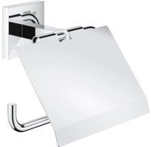 Porte-papier toilette avec couvercle et crochet supplémentaire, logo Grohe