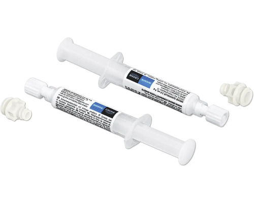 Deux seringues de colle Grohe Quickglue avec éléments de connexion