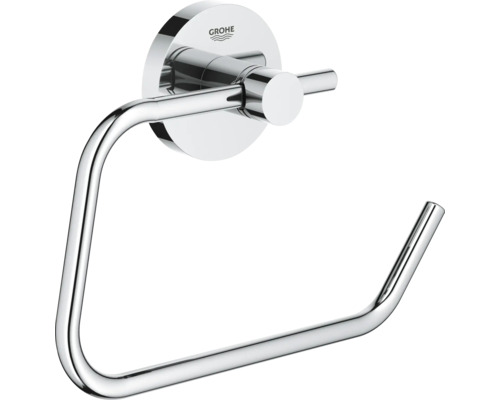 Dérouleur de papier toilette Grohe Quickfix Start chrome brillant 41200000 Anneau porte-serviettes mural en métal avec logo Grohe