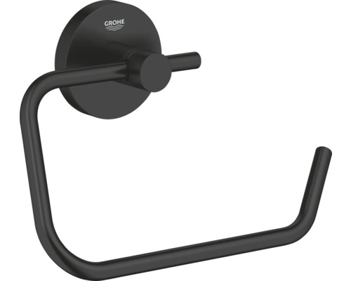 Porte-papier toilette mural noir avec logo Grohe