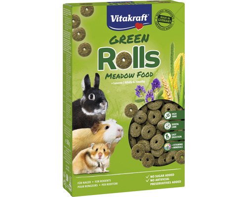 Snack pour rongeurs Vitakraft rouleaux verts 500g