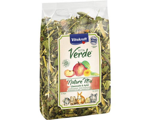 Nagersnack Vitakraft Vita Verde® Löwenzahn und Apfel 80 g Vitakraft Vita Verde Nature Mix Löwenzahn und Apfel Nagerfutter in der Verpackung