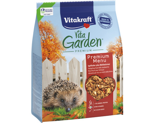 Vitakraft Menu,nourriture sèche, 2,5 kg, IGEL Vitakraft Vita Garden Premium Nourriture pour hérissons aux vers de farine