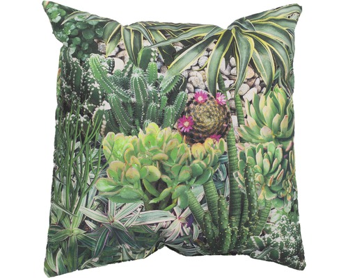 Coussin décoratif 40x40 cm cactus vert