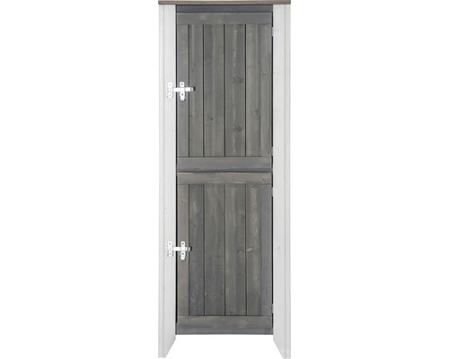 Gartenschrank/Outdoorküche Konsta Typ 561 Hochschrank inkl. 2 Türen 60x40x160 cm hellgrau-creme