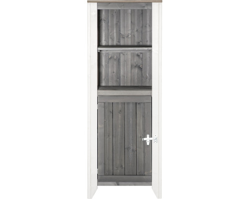 Gartenschrank/Outdoorküche Konsta Typ 561 Hochschrank inkl. 1 Tür 60x60x160 cm hellgrau-creme