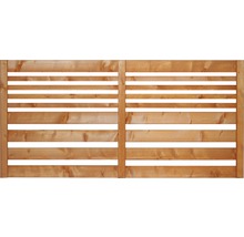 Holzsichtschutzzaun mit horizontalen Lamellen
