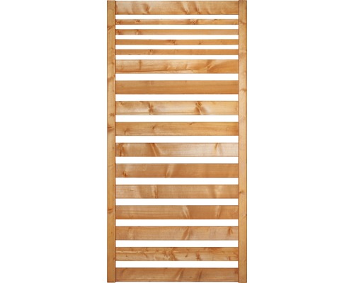 Clôture en bois avec lattes horizontales