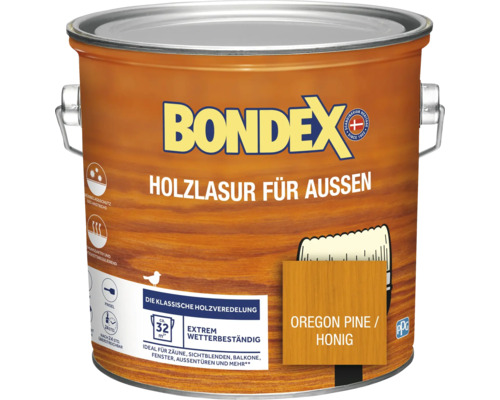 Lasure BONDEX extérieur oregon pine 2,5 l