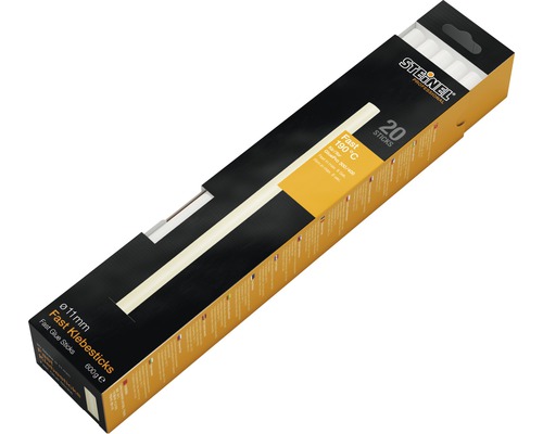 Bâtons de colle Steinel 300mm FAST colle spéciale 600 g 20 pièces Paquet de bâtons de colle Steinel, diamètre onze millimètres