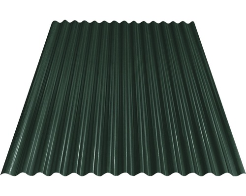 Tôle ondulée PRECIT Sinus S18 76/18 moos green RAL 6005 1200 x 883 x 0,4 mm