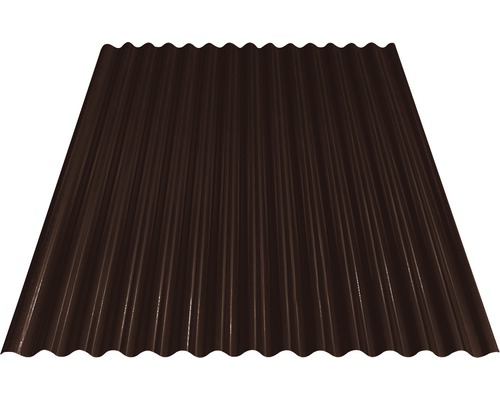 Tôle ondulée PRECIT Sinus S18 76/18 chocolate brown RAL 8017 2500 x 883 x 0,4 mm