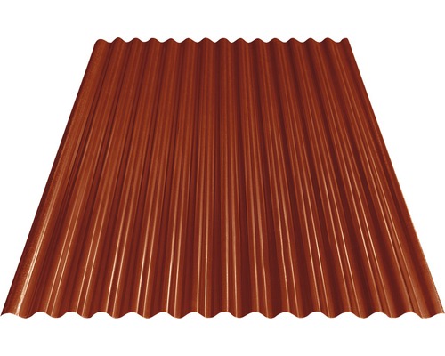 Tôle ondulée PRECIT Sinus S18 76/18 rouge oxyde RAL 3009 1500x883x0,4 mm Tôle ondulée PRECIT Sinus S18 76/18 rouge oxyde RAL 3009 1500x883x0,4 mm