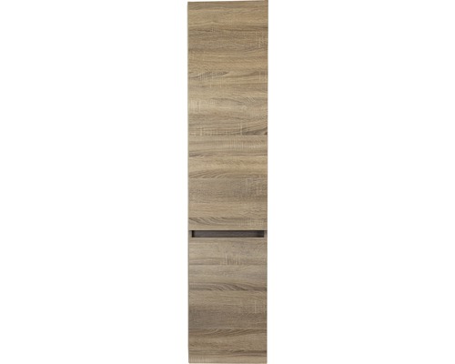 Schmaler Badschrank mit Holzdekor