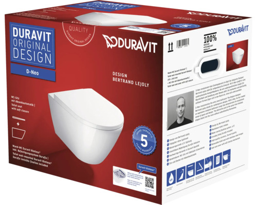 Duravit D-Neo Wand-WC Verpackung mit WC-Sitz mit Absenkautomatik