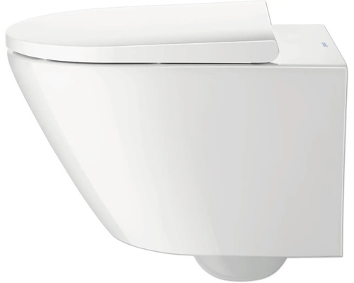 Wandhängendes WC mit geschlossenem Spülrand und WC-Sitz