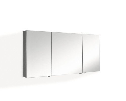 Marlin Bad 3980 Spiegelschrank BxHxT 140 x 68.2 x 17.6 cm kastanie graphit Dreitüriger Spiegelschrank für das Badezimmer