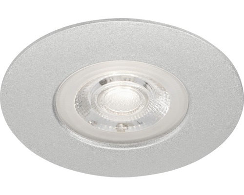 Spot à encastrer LED à intensité lumineuse variable IP44 5W 460 lm 3000 K blanc chaud rond chrome mat Ø 90/68 mm 230V