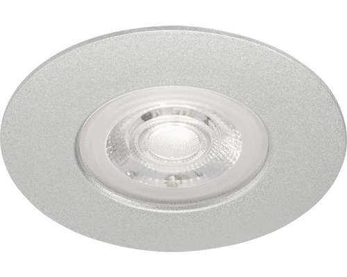 LED Einbauleuchte Kunststoff 5W chrom matt Ø 90 mm dimmbar