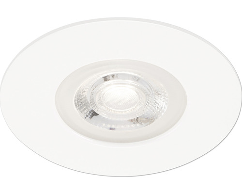 Spot à encastrer LED IP65 1x5W 1x400 lm 3000 K blanc chaud Attach blanc Ø  93/68 mm 230V - HORNBACH Luxembourg