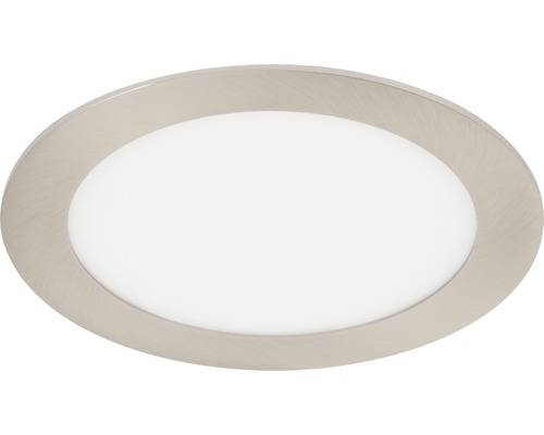 Spot à encastrer LED IP23 à intensité lumineuse variable WiFi RGBW 12W 1200 lm blanc chaud - blanc lumière du jour rond nickel mat Ø 170/160 mm 230V