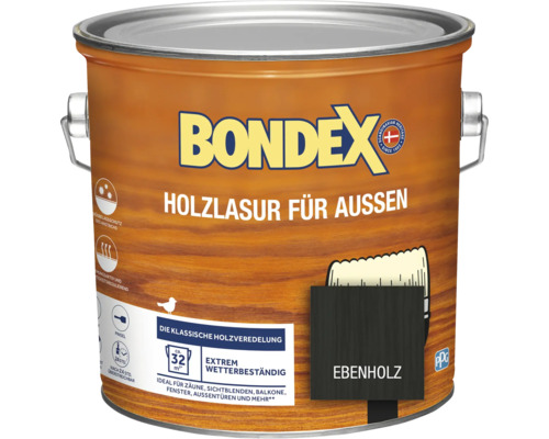 Lasure BONDEX extérieur bois d’ébène 2,5 l