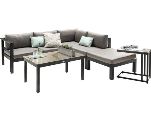 Loungeset Destiny Arenal, Tisch 100x60x49/56cm, Beistelltisch 60x35x58cm