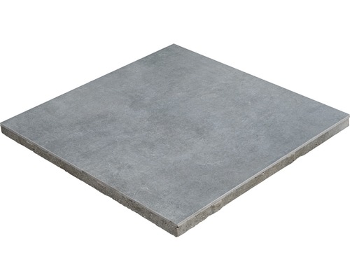 Dalle de terrasse en béton 2 en 1 plaque combinée iStone Duocera Concreto basalte 60x60x4 cm Dalle de terrasse carrée en béton