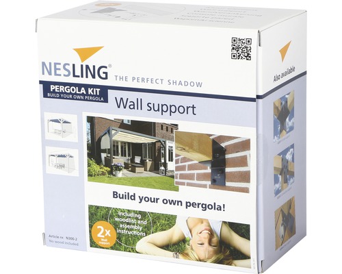 Nesling Pergola Bausatz mit Wandhalterung Verpackung