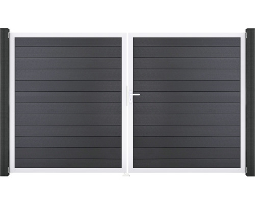 Doppeltor GroJa Flex rechts Rahmen Aluminium 300 x 180 cm anthrazit