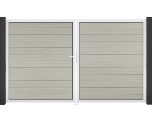 Doppeltor GroJa Flex links Rahmen Aluminium 300 x 180 cm bi-color