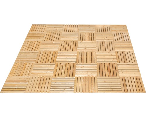 Dalles de terrasse carrées en bois