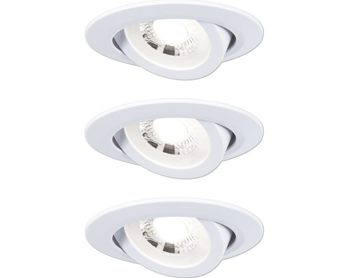 Paulmann LED Einbauleuchten-Set 3-step dimmbar 3x6 W 550 lm 3000 K warmweiss Ø 82 mm schwenkbar weiss matt 3 Stück 230V