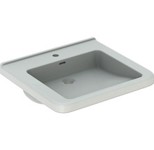 Lavabo en céramique avec trou de robinetterie et trop-plein