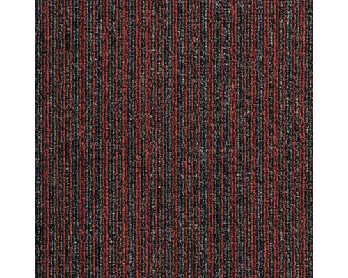 Teppichfliese Astra Str 420 grau-rot 50x50 cm