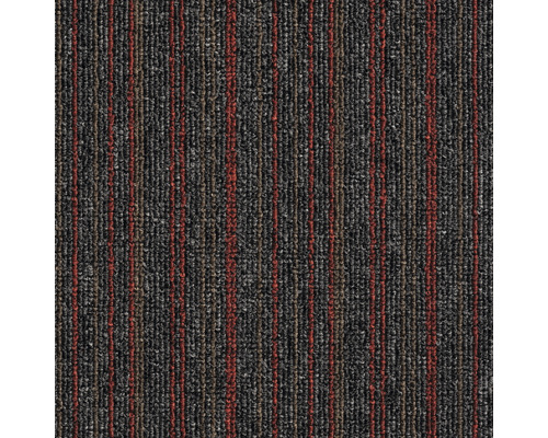 Dalle de moquette Astra Str 520 gris-rouge 50x50 cm