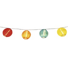 Guirlande lumineuse avec lanternes en papier colorées