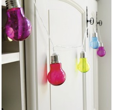 Dekorative Lichterkette mit farbigen Glühbirnen
