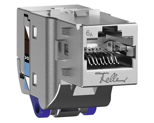 Feller EDIZIOdue Prise multimédia encastrée, 2 × RJ45/R/TV