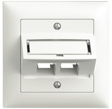 Doppel-Datendose mit Klappdeckel für die Wandmontage