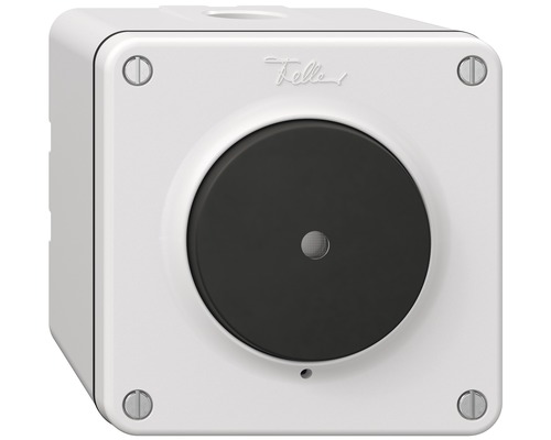 Interrupteur à bouton poussoir pour éclairage NAP Feller NEVO avec LED S3/1L blanc