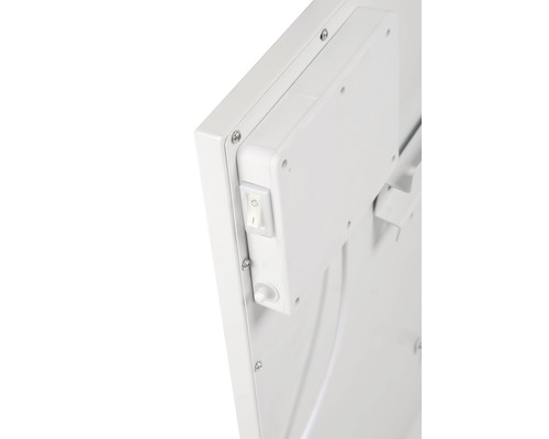 Vue détaillée d''un panneau chauffant avec interrupteur