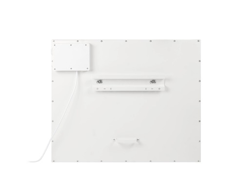 Arrière d''un chauffage infrarouge avec boîte de raccordement et dispositif de montage