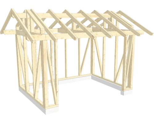 Structure en bois ossature en bois avec toit à deux pans 300x400 cm