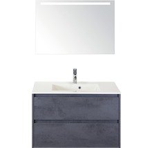 Combinaison de lavabo avec miroir et meuble sous-lavabo